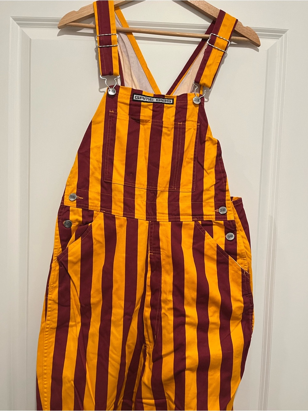 Maroon and Gold Overalls